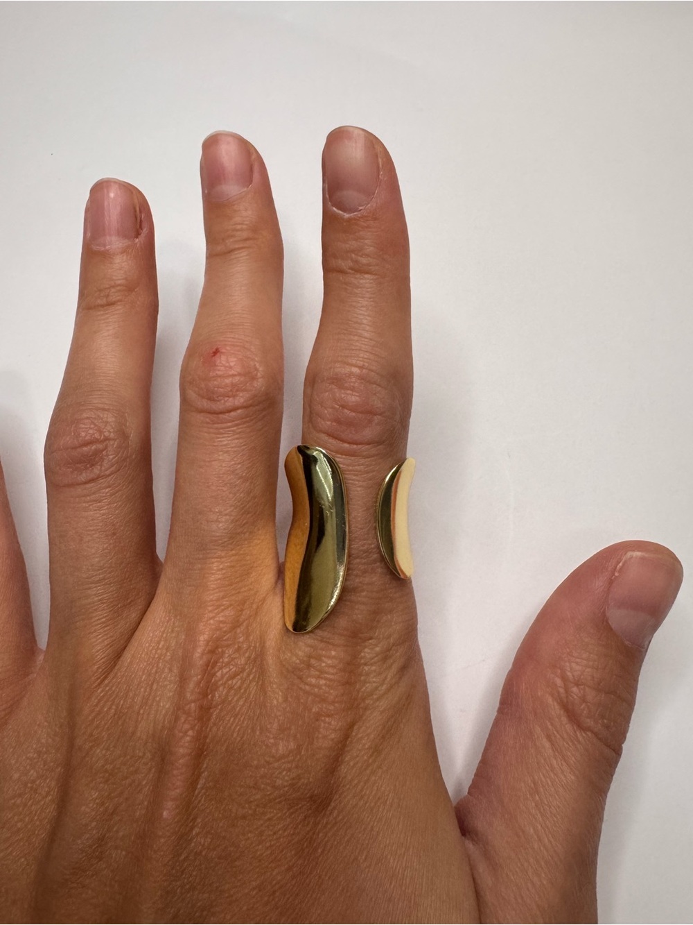 New Adjustable Gold Statement Ring | Modern Open Cuff Ring